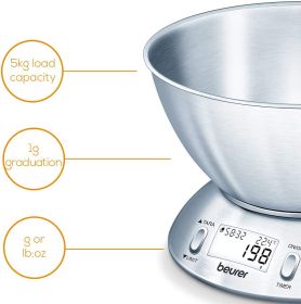 BEURER KS54 - KS54 0269613 BIL.CUCINA 5KG/1GR 1.5LT CIOTOLA LAVABILE IX