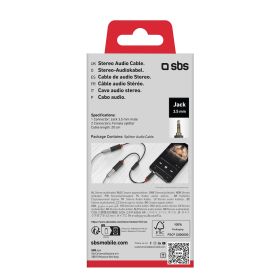 SBS TECABLESPLITTER - Cavo Jack 3.5 mm con Sdoppiatore
