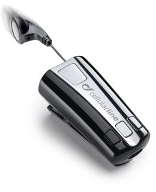 CELLULAR LINE BTCLIPARDP - Bluetooth Ohrhörer mit Clip und aufrollbarem Kabel