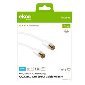 EKON ECAN50MECOMFW - Antennekabel 5 Meter Weiß
