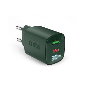 SBS TETRGANLCD1USB1C30G - Caricabatterie da muro LCD 30W