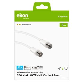 EKON ECAN50MFW - Antenne Kabel 5m Weiß