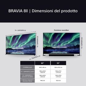 SONY K55XR8M25BP - K55XR8M25BP 0721309 TV QD-OLED 55"UHD 4K DVBT2/S2 SMART GOOGLE TV