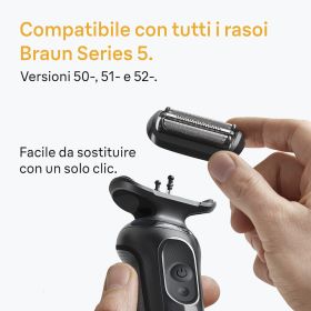 BRAUN 54B 0728791 TESTINA DI RICAMBIO PER SERIES 5
