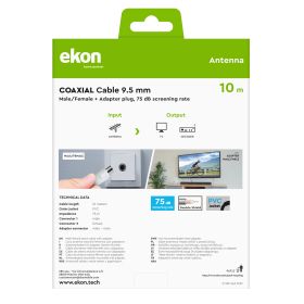 EKON ECAN100MFW - Antenna Kabel 10m Weiß