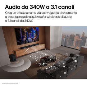 LG S60T - Soundbar 3.1 340W mit Subwoofer