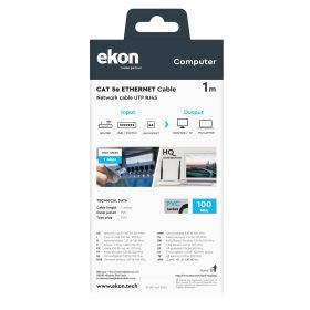 EKON ECITLAN5E10GY - UTP-Netzwerkkabel Cat 5e 1 m