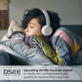 SONY WHCH520W - Cuffie Bluetooth con driver da 30mm