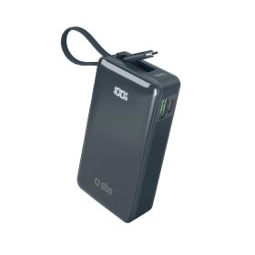 SBS TTBB10000LCDTCPD20B - Powerbank 10000mAh mit Display und Kabel