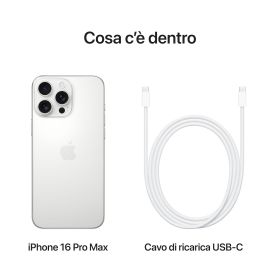 APPLE MYWW3QLA - iPhone 16 Pro Max 256GB Titanio Bianco