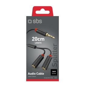 SBS TECABLESPLITTER - Cavo Jack 3.5 mm con Sdoppiatore