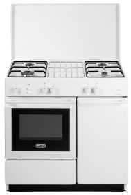 DE LONGHI SGGW854NEDM - Weiße Gasherd mit Grill und Beleuchtung