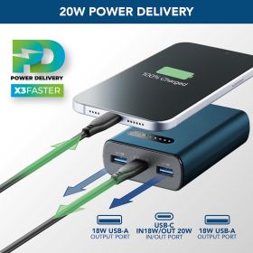 CELLULAR LINE PBFAST01PD10000G - Power Bank Portatile Fast PD 10000mAh Verde