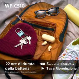 SONY WFC510W - Sony WF-C510 Auricolari True Wireless Bianchi