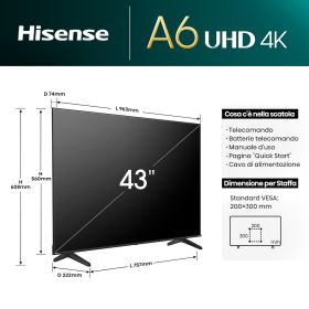 HISENSE 43A69N - 43 Zoll 4K Ultra HD Smart TV