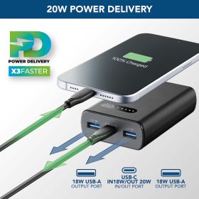CELLULAR LINE PBFAST01PD10000K - Power Bank Portatile Fast PD 10000mAh Nero