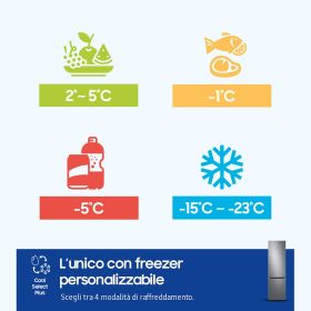 SAMSUNG RL38C776ASR - Kombiniertes Kühlschrank 387LT NoFrost