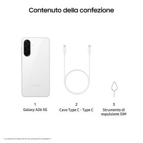 SAMSUNG SMA266BZWBEUE - Samsung Galaxy A26 5G Bianco 6+128GB