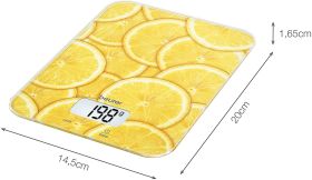 BEURER KS19LEMON - Küchenwaage mit Zitrus-Druck 5kg