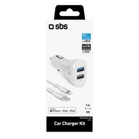 SBS TEKITCR2ULH2189A - Auto Ladegerät 2USB mit Kabel