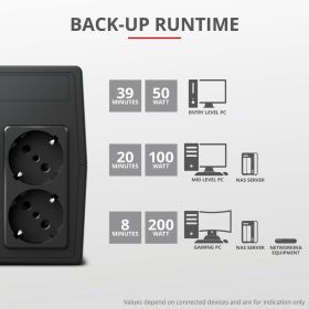 TRUST 23503 - UPS Trust Paxxon 800VA 2Outlets