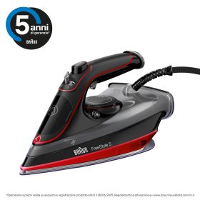 BRAUN SI5057RD - Ferro da stiro a vapore  SI 5057 RD FreeStyle 5