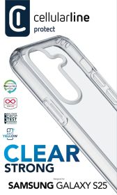 CELLULAR LINE CLEARDUOGALS25T - Clear Strong Hülle für Galaxy S25