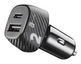 CELLULAR LINE CBRUSB2PD32WK - Caricatore Auto 1USB 1USB-C 32W