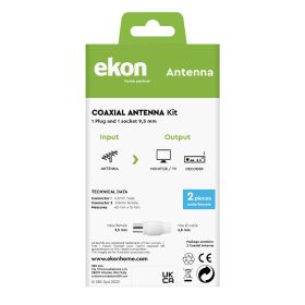 EKON ECANKITSOCPLUG - Kit connettori antenna SAT 9,5mm