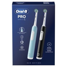 ORAL-B PRO1DUOBLACKBLU - Oral-B Pro 1 Duo Elektrische Zahnbürste Schwarz/Blau