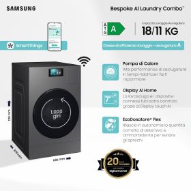 SAMSUNG WD18DB8995BZT2 - Wasch-Trockner Serie 8000DK AI