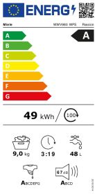 MIELE WWV980 - Lavatrice Miele 9 kg 1600 giri WiFi