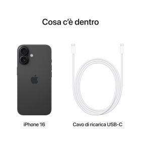 APPLE MYE73QLA - iPhone 16 128GB Schwarz