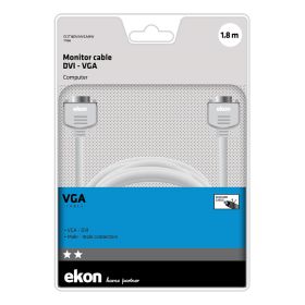 EKON ECIT18DVIMVGAMW - Cavo VGA DVI Schermato Lunghezza 1,8m
