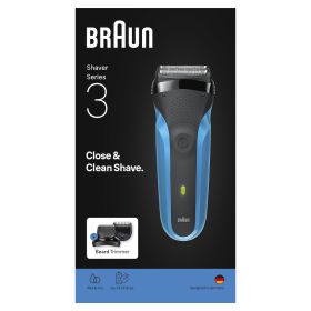 BRAUN 310BT 0728783 RASOIO RIC. 3LAME W&D LED AUT.30MIN 1ACC+5PETT BLU