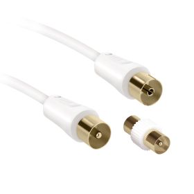 EKON ECAN30FERMFG - Cavo antenna oro 3 metri con adattatore