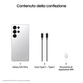 SAMSUNG SMS938BZSDEUE - Smartphone Galaxy S25 Ultra Titanio Bianco