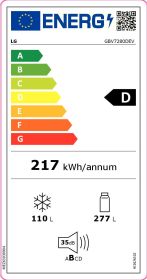 LG GBV7280DEV - Kombi-Kühlschrank mit Fresh Converter