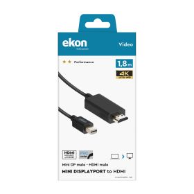 EKON ECVHDMIMINIDP18K - Cavo HDMI Mini Display Port 1,8m
