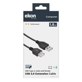EKON ECITUSB18MFK - USB 2.0 Verlängerungskabel 1.8m