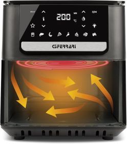 G3 FERRARI G1020700 - Friggitrice ad aria 6,5 litri Nero