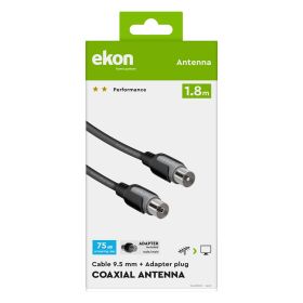 EKON ECAN18MFK - Antenna Kabel 9,5mm M/F 1,8m Schwarz