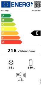 DE LONGHI F6CTNF248E - Frigorifero combinato No Frost 248LT
