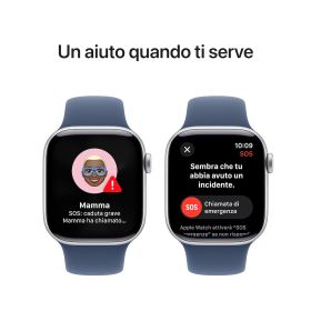 APPLE MWWC3QLA - Apple Watch 10 GPS 42mm Silber Denim