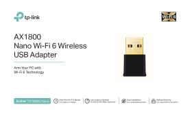 TP-LINK ARCHERTX1800UNANO - Adattatore USB Nano Wi-Fi 6 AX1800