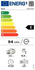 BOSCH SMI2ITS09E - Bosch SMI2ITS09E 60cm Einbau-Geschirrspüler
