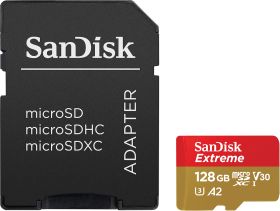 SANDISK SDSQXAA128GGN6AA - Micro SD 128GB Extreme con Adattatore