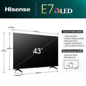 HISENSE 43E79NQ - 43" QLED Fernseher 4K Ultra HD
