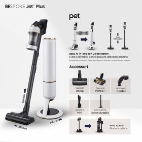 SAMSUNG VS20B95823W - Samsung Bespoke Jet Plus Pet Akku-Staubsauger