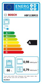 BOSCH HBF113BR1S - HBF113BR1S 0681751 FORNO 60CM 66LT MULTIF. CL.A DISP.LED INOX
